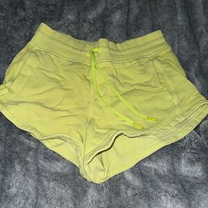 Lululemon neon yellow Athletic Shorts